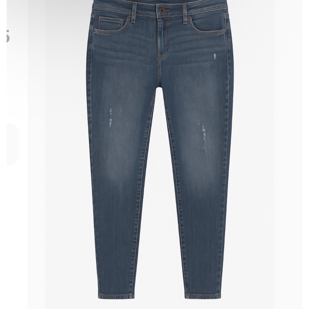 Simply Vera Vera Wang Blue Distressed Skinny Denim Capris Jeans Size 4 NWOT